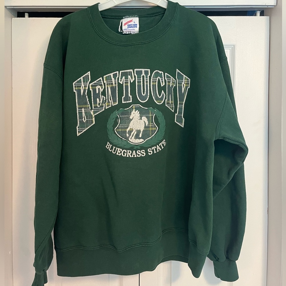Vintage Forest Green Kentucky Crewneck Sweatshirt